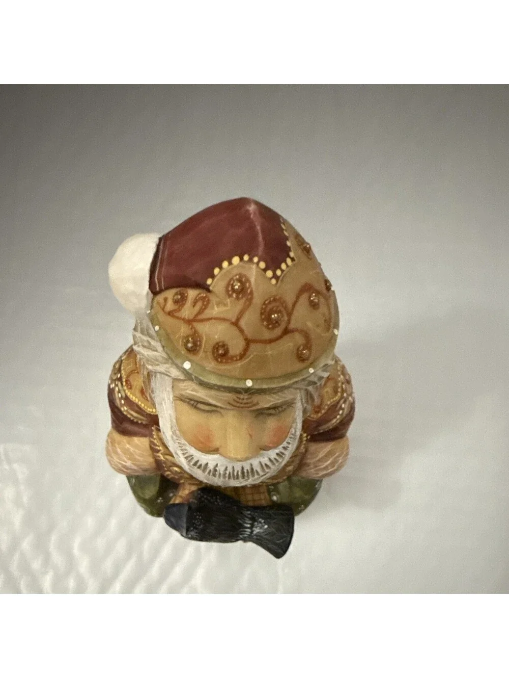 G. DeBrekht Bird Keeper Santa Figurine, Gift Giver Series, Ltd Ed 2003 Wood